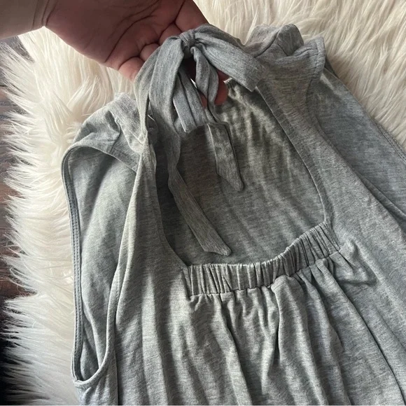 Loveappella Gray Jersey Trapeze Swing Dress - Picture 5 of 8